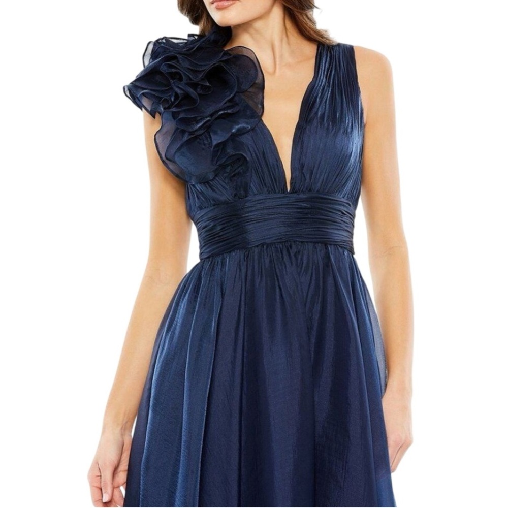 MAC DUGGAL 49494 A Line Cocktail Tea Length Dress Size 8 New w/ Tag MSRP $398